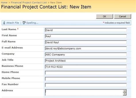 contact list templates  word excel