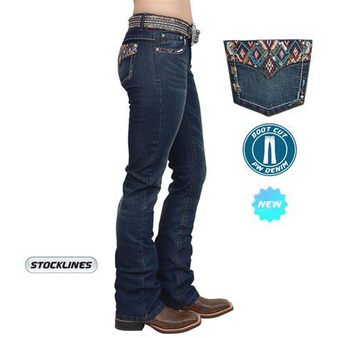 Pure Western Womens Courtney Jeans Outback Whips And Leather