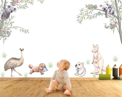 Australian Native Animal Wall Decal Set Whimsy Wall Decals