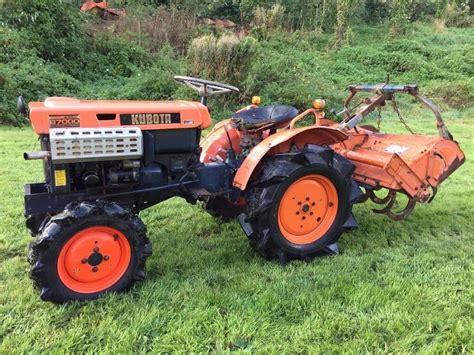 Kubota B7000 4wd Compact Tractor With Rotavator Other Attachments