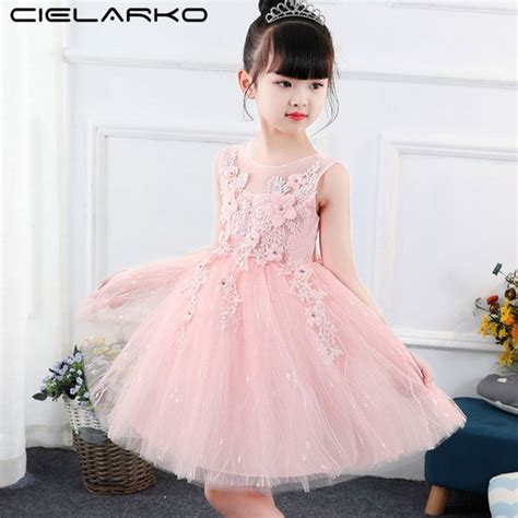 Cielarko Elegant Flower Girls Dress Formal Wedding Party Dresses Design