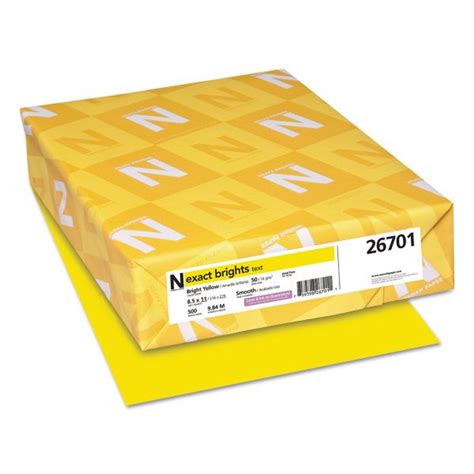 Bright Colored Electric Yellow 20 Lb Copy Paper 85 X 11 500 Sheets