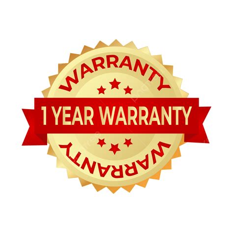 1 Year Warranty Vector Design Images 1 Year Warranty Badge Design