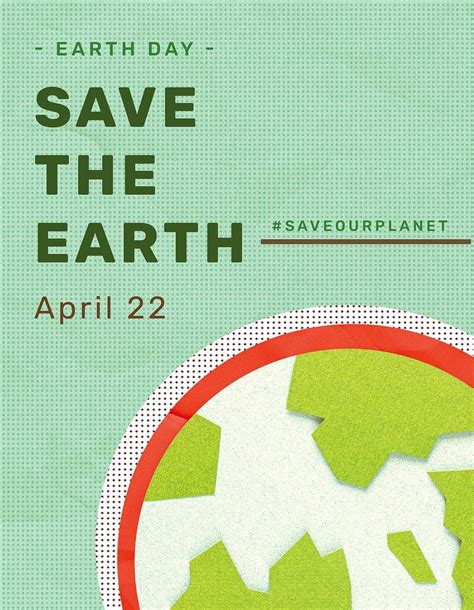 World Earth Day Poster Vector Editable Template Premium Image By