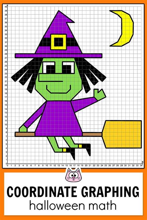 Halloween Math Coordinate Graphing Pictures Ordered Pairs Halloween