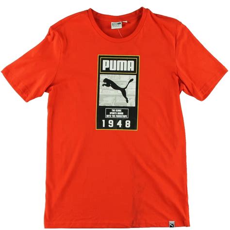 Puma Mens Red Running Fitness Workout T Shirt Athletic S Bhfo 6216 Ebay