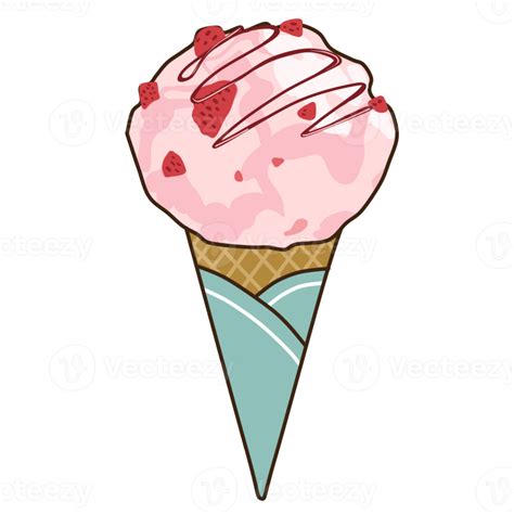 Free Strawberry Ice Cream 15327586 Png With Transparent Background