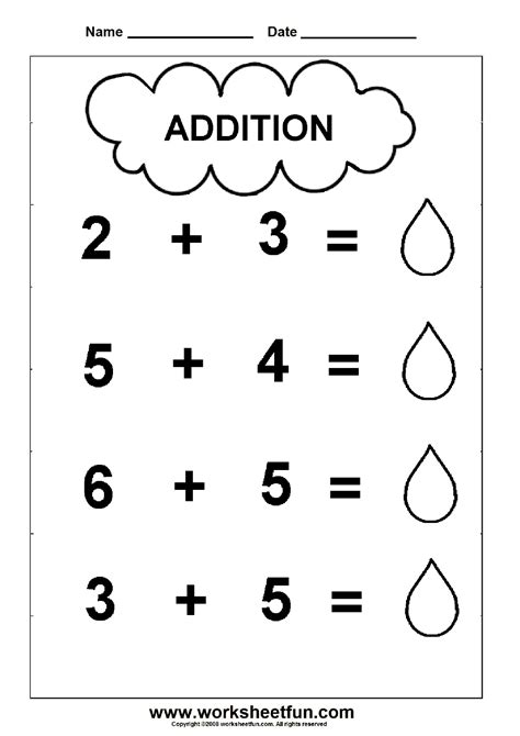 Preschool Mathematics Worksheets Beginner Addition Preschool Math