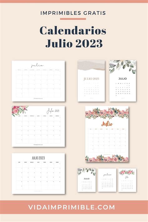 Calendario Julio 2023 Para Imprimir