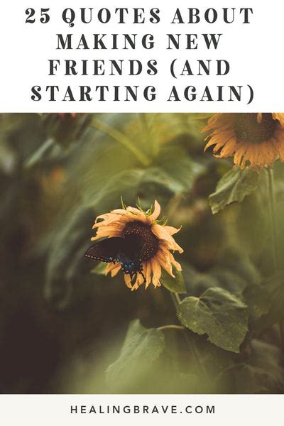 25 Quotes About Making New Friends And Starting Again Healing Brave