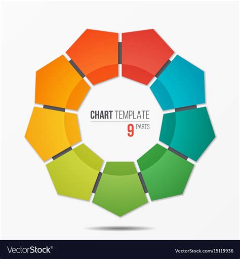 Polygonal Circle Chart Infographic Template With 9