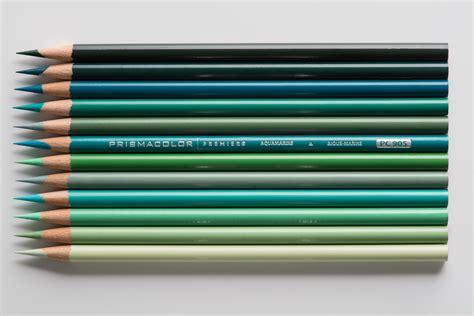 Blue Green Prismacolor Premier Colored Pencils Prismacolor Colored