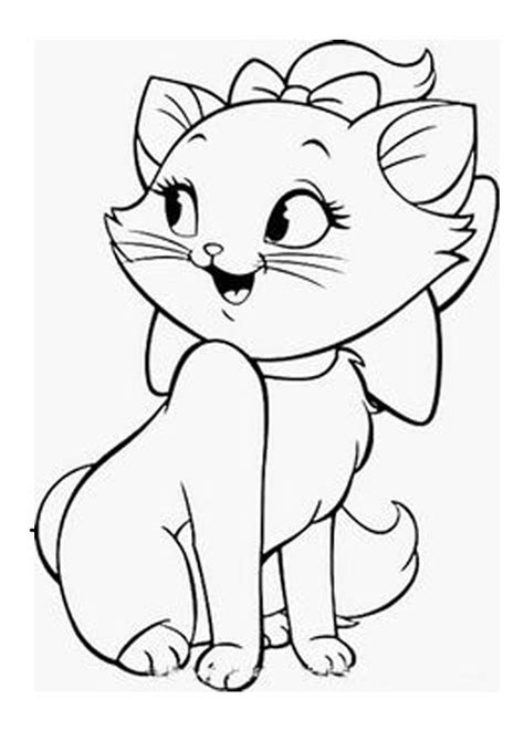 Coloring Pages Cute Baby Cat Coloring Page For Kids