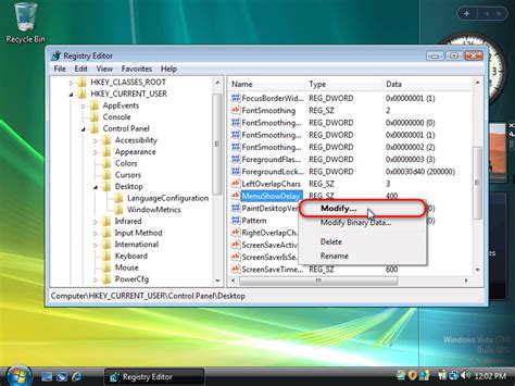 How To Change Menu Show Delay Time In Windows Vista Consumingtech