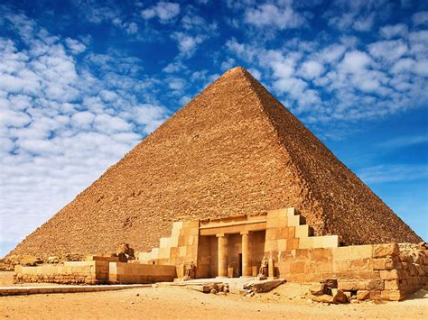 The Three Ancient Egyptian Pyramids The Pyramid Of Khafre And The Great Pyramid Of Khufu And