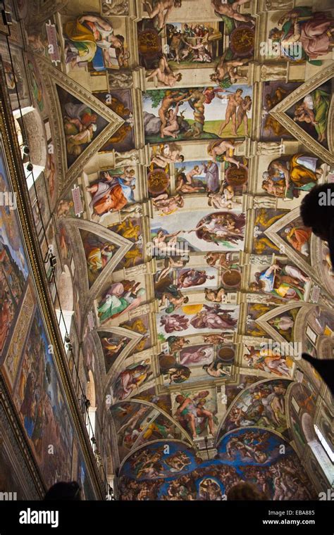 Renaissance Frescoes By Michelangelo In The Sistine Chapel Vatican