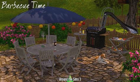 Barbecue Time Outdoor Set By Sandy Liquid Sims