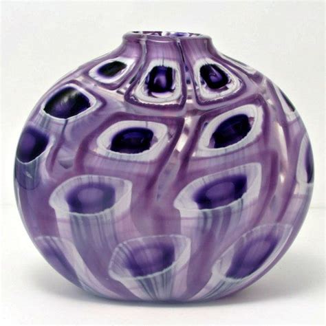 Mosaic Flattened Sphere By Bryan Goldenberg Art Glass Vase Artful