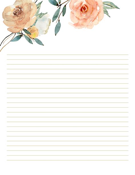 Pretty Lined Paper