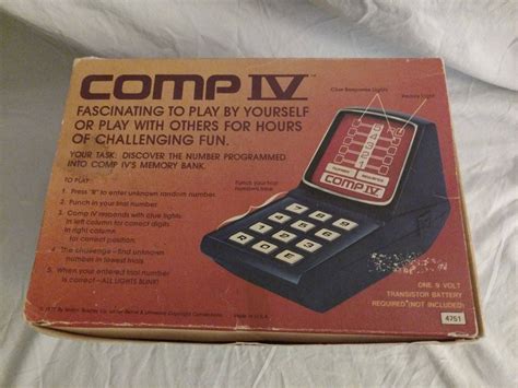 Rare Milton Bradley Comp Iv 4 Computer Programmed Numbers Etsy