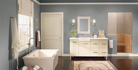 While it's hard for anyone to go wrong in we hope you're inspired enough that, perhaps with just a coat of paint and a few accessories, you can change the entire space into a space you love. Calming Bathroom Ideas and Inspirational Paint Colors | Behr