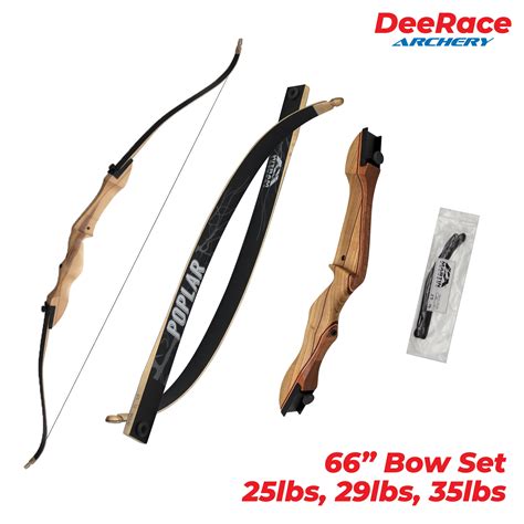 66 Inches Archery Traditional Take Down Wooden Recurve Bow Bolt Limbs