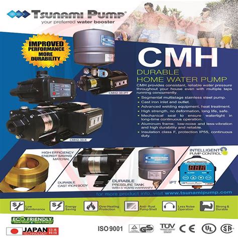 Tsunami Cmh4 40k Home Booster Water Pump 10hp Cw Free T Cmh 4