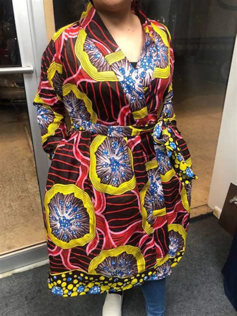 African Clothing For Women Ankara Long Sleeve Wrapping Dress Etsy