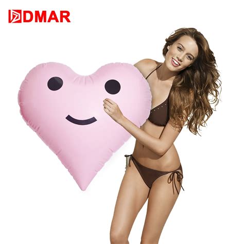 Dmar 45cm Inflatable Heart Giant Pool Float Toys Party Prop Swimming