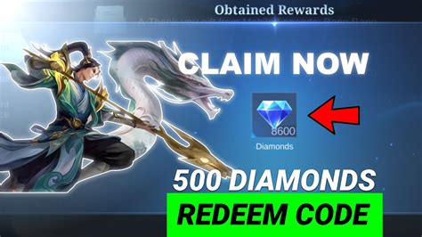500 Diamonds Ml Redeem Code Mlbb Season Youtube