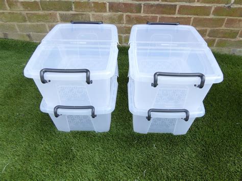 Heavy Duty Stacking Plastic Storage Boxes With Lid Locking