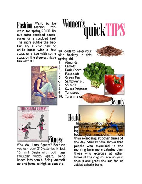 Womens Quick Tips Fitness Tips For Women Health Tips Infographic