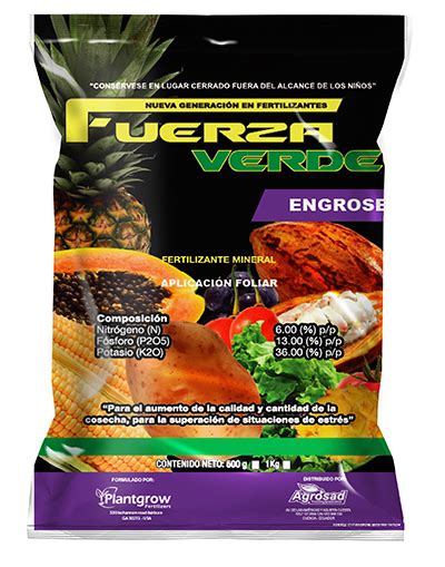 Fertilizantes Solubles En Agua Fuerza Verde Engrose 6 13 36