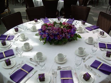 Purple Wedding Tables Purple Table Settings Wedding Table Settings