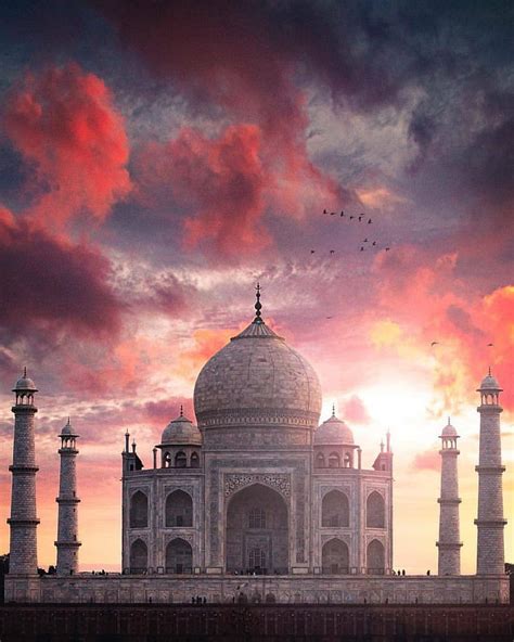 Taj Mahal Agra Bonito Jardín Monumento Tajmahal Fondo De Pantalla