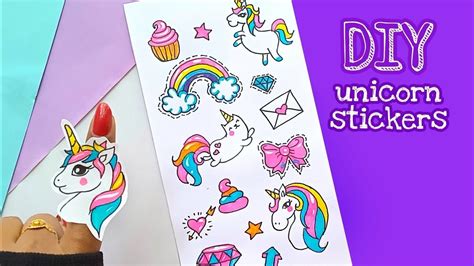 How To Make Your Own Unicorn Sticker At Homediy Paper Stickers