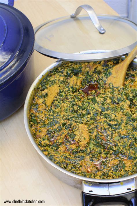 Egusi soup is a nigerian soup prepared with blended melon seeds; Best Egusi Soup | Chef Lola's Kitchen (VIDEO)