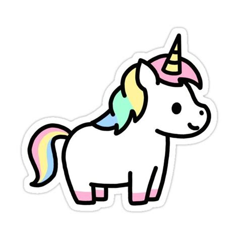 Unicorn Sticker For Sale By Littlemandyart Pegatinas Bonitas