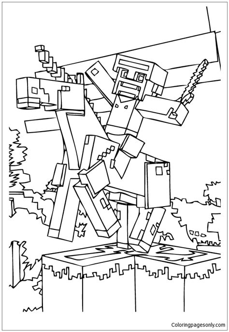 Minecraft Horse Coloring Pages Cartoons Coloring Pages Coloring