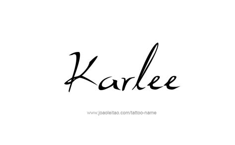 Karlee Name Tattoo Designs