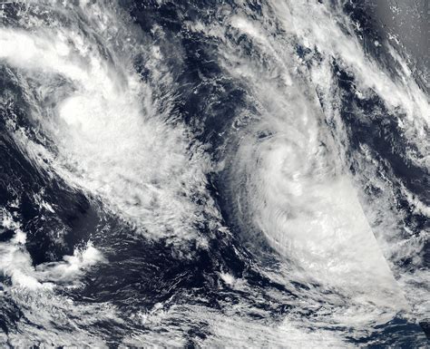 Tropical Cyclones Bart 07p And Eight 08p In The South Pacific Ocean