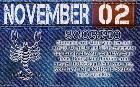 November 2 Zodiac Horoscope Birthday Personality Sunsignsorg
