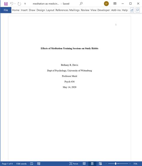 Cover Page For Apa Style Research Paper