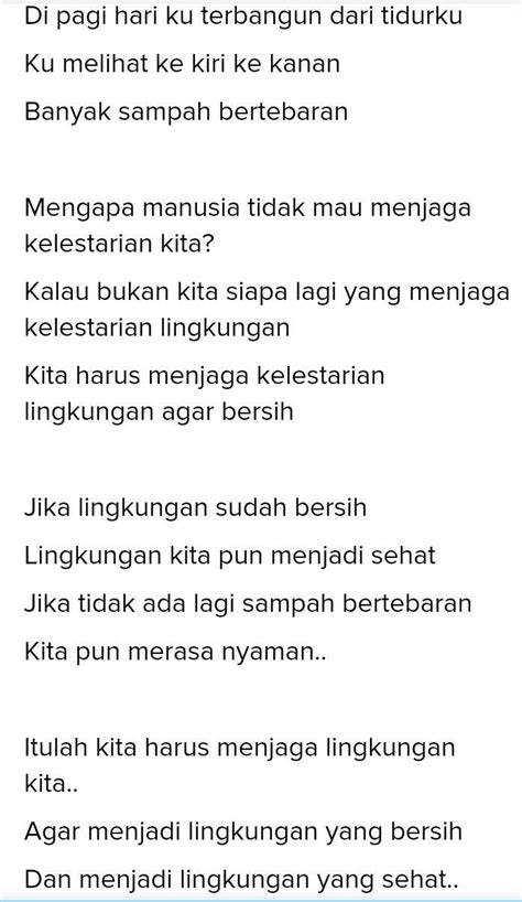 √ Puisi Lingkungan 3 Bait