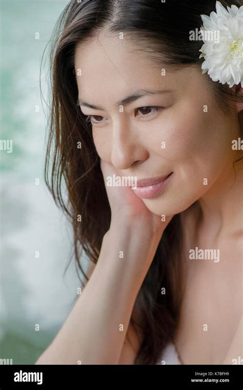 Wearing Flowers In Hair Hi Res Stock Photography And Images Alamy