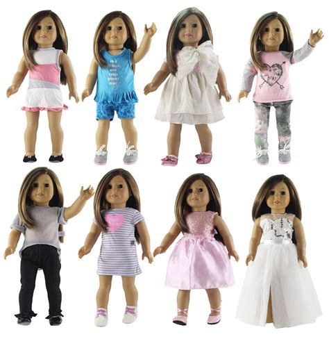 New 5 Set Handmade Doll Clothes Fashion Style Clothing Dress For 18