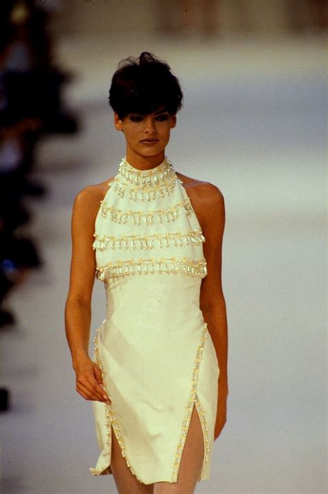 Chloe Ss 1990 Model Linda Evangelista Linda Evangelista Fashion