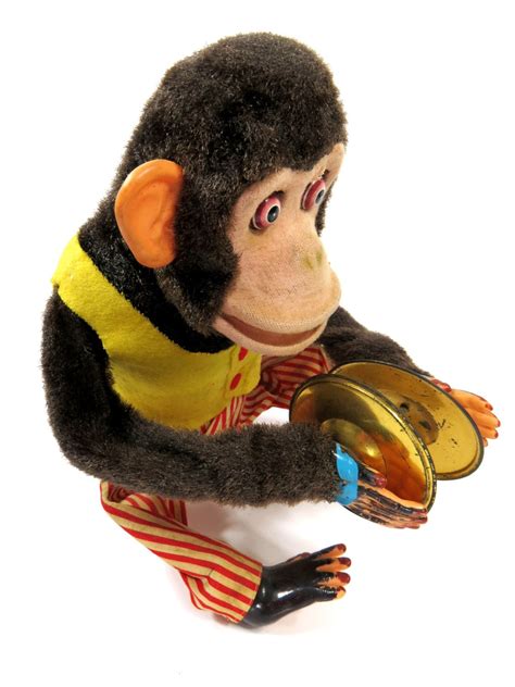 Vintage Clapping Monkey Toy With Cymbals 1960s Not Working By