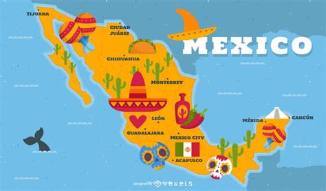 Map Of Mexico For Kids Tourist Map Of English