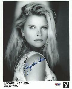 Jacqueline Sheen Signed Playbabe 8x10 Photo PSA DNA COA 1990 Playmate